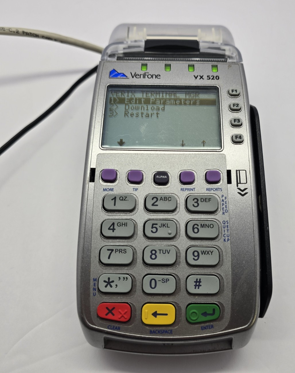 Verifone VX520 Credit Card POS Terminal DIAL/ETH/CTLS w/ Swipe Reader – Tested