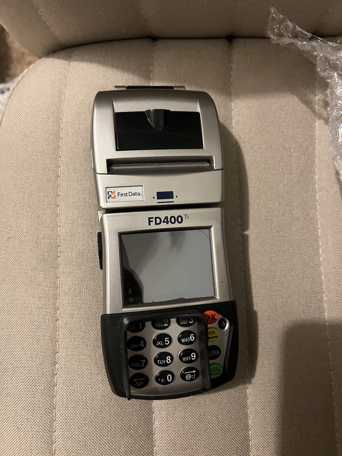 First Data FD-400 Ti Credit Card Machine with Power Cord POS
