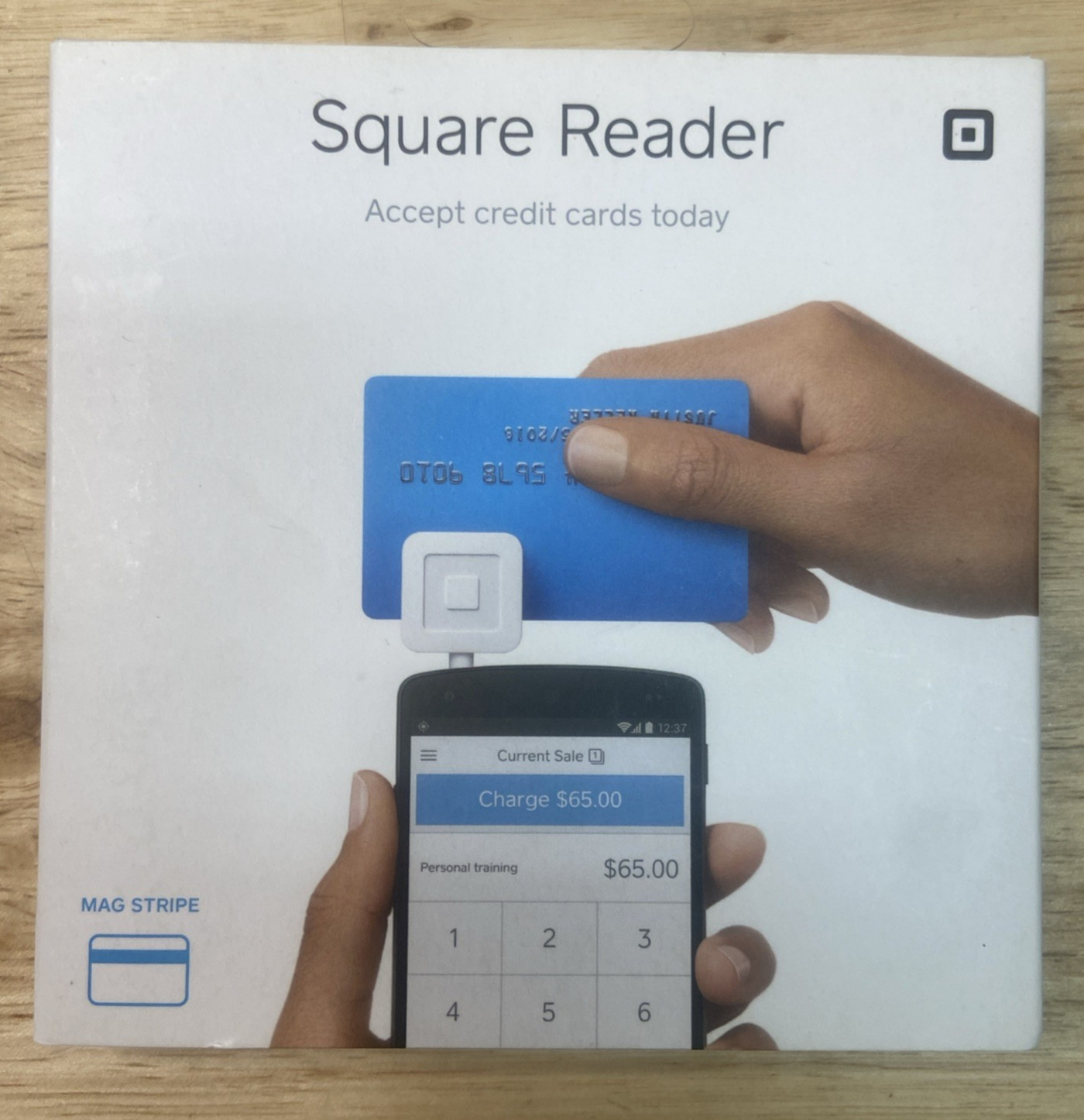 Square A-PKG-0206-01 Credit Card Reader – White for iPhone Android NEW SEALED