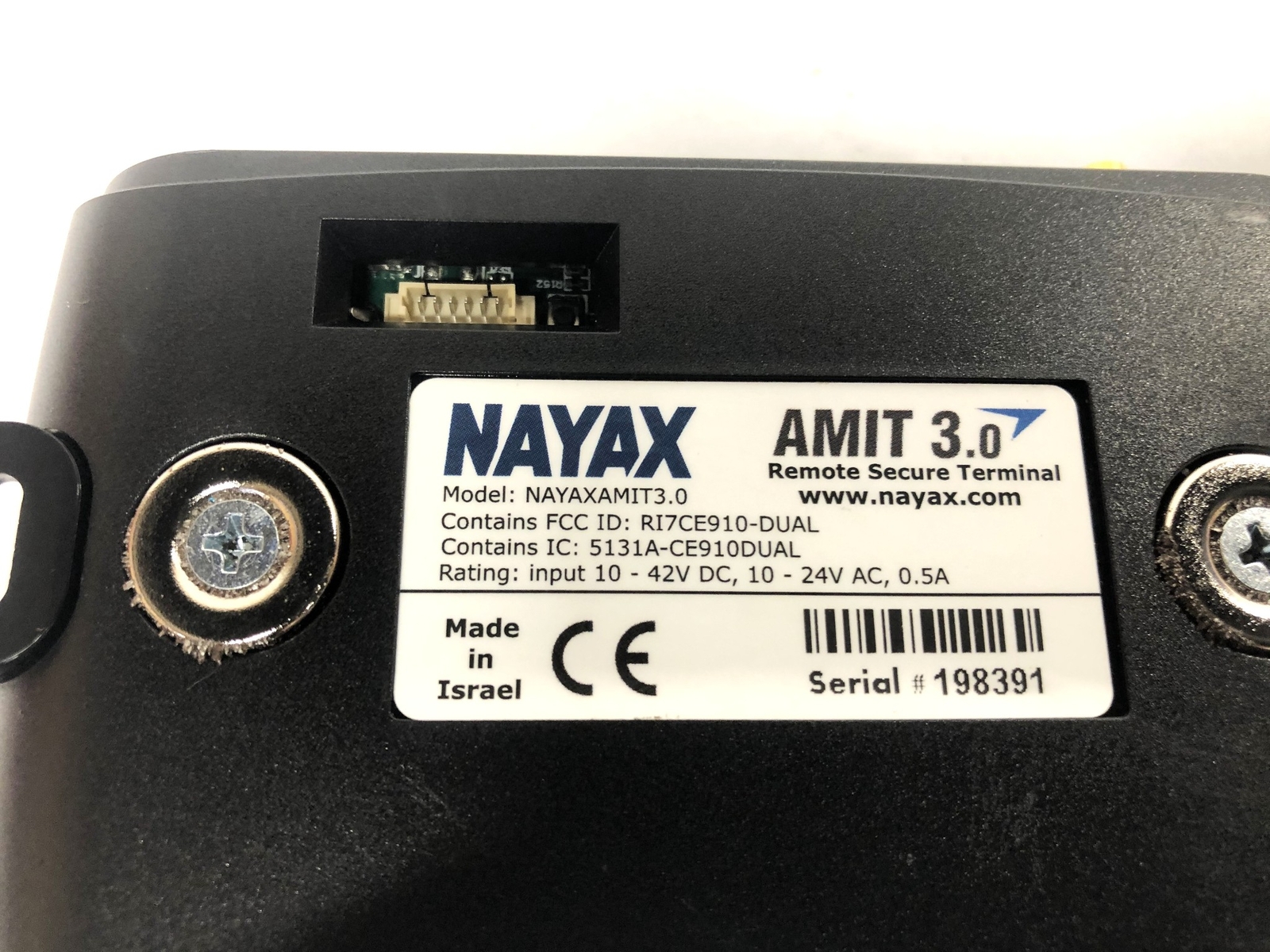 NAYAX Remote Secure Terminal AMIT3.0 PARTS ONLY