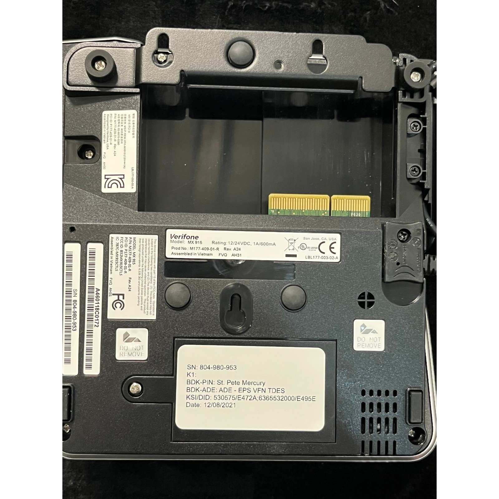 Verifone MX 915 Payment Terminal M177-409-01-R MX 900 Series POS System Black