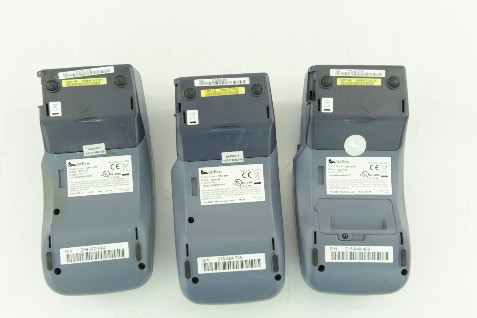 3 Verifone Vx 570 Credit Card Reader Terminal – POS Point of Sale