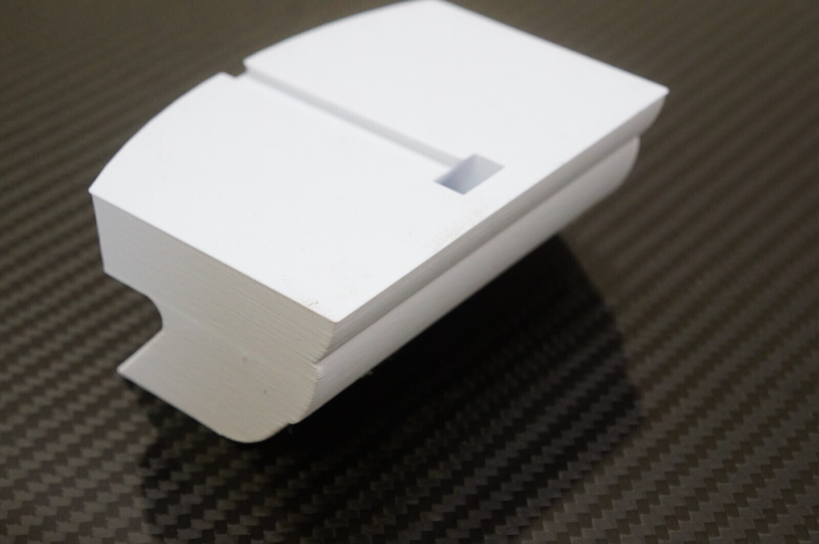 Angled Stand for SumUp Air card reader/terminal w/ charge cable cutout *White*