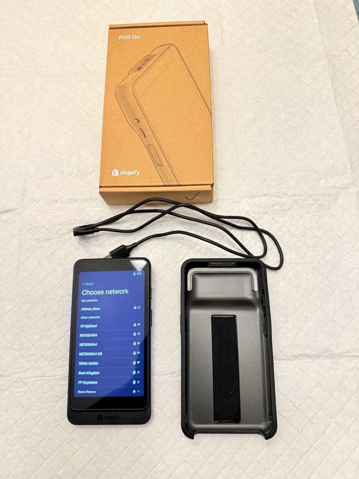 Shopify POS GO S2001 Handheld Portable Card Reader & Barcode Scanner