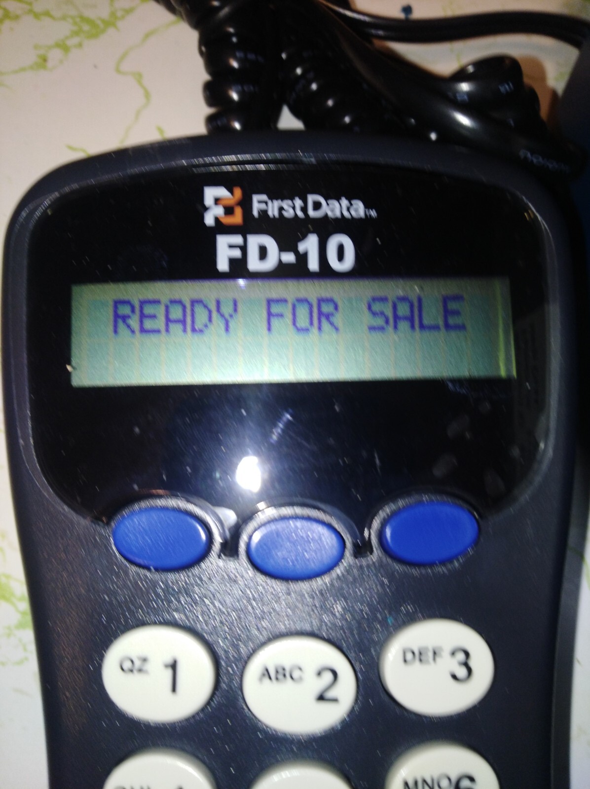 First Data FD50 Credit/Debit Card Reader Processor & FD10 Pinpad And Cables Used