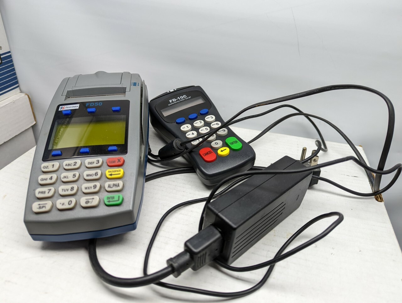 First Data credit card machine and pin pad FD50