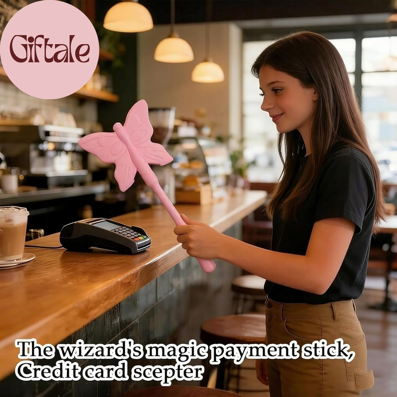 Detachable Butterfly Credit Card Wand, 3D Printed Tap to Pay Grabber Holder for