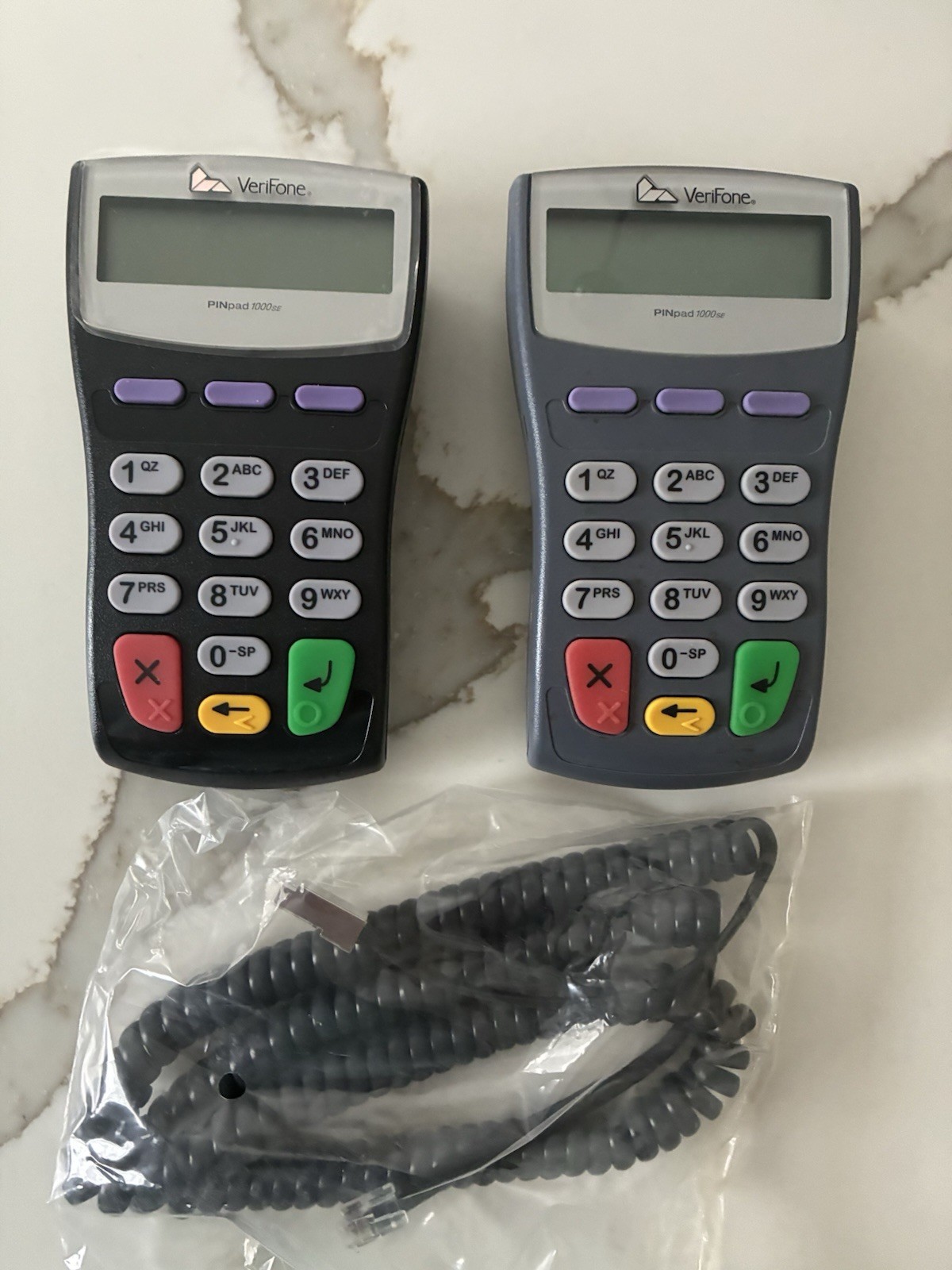 2 – Verifone 1000SE PIN PAD Payment Terminal Used W/ 1 USB Cord