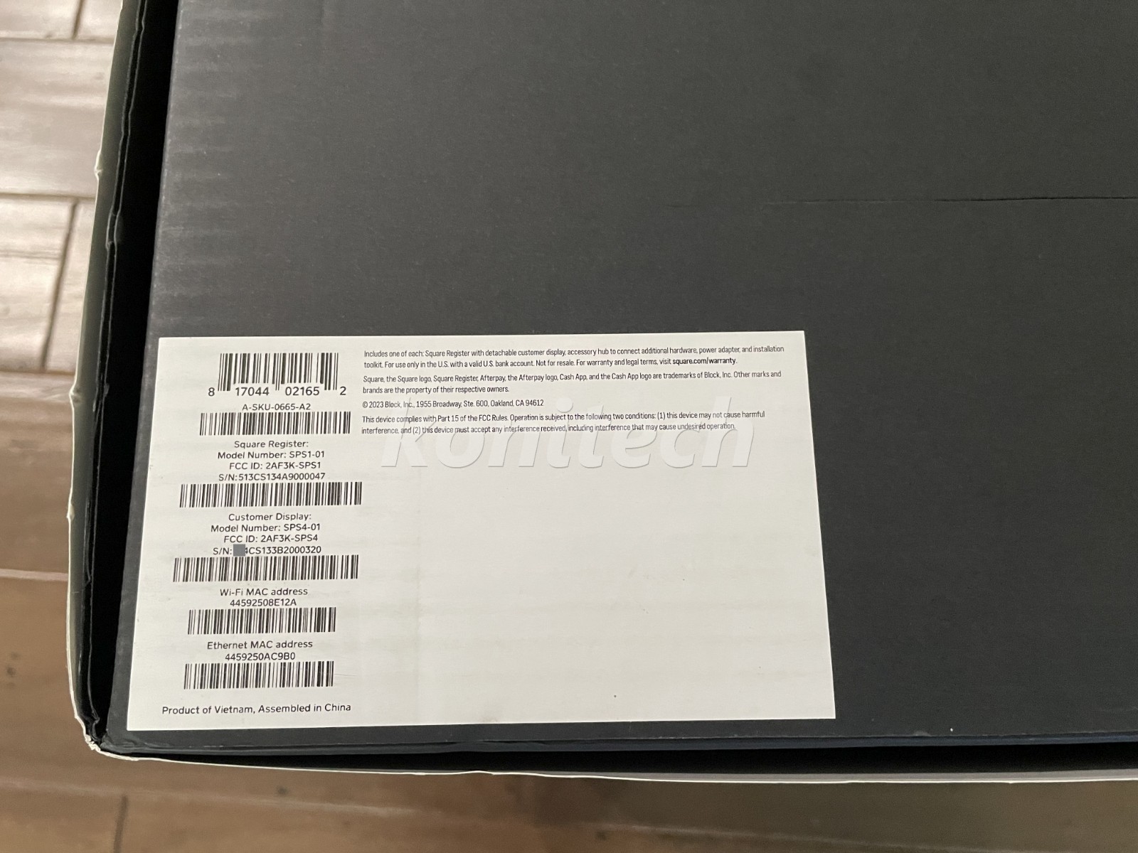 Square Register POS System – Gray (A-SKU-0665) (1st Generation)