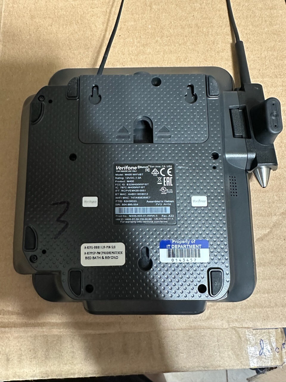 Verifone M400 WIFI/BT Credit Card / Debit Card CC Payment Terminal