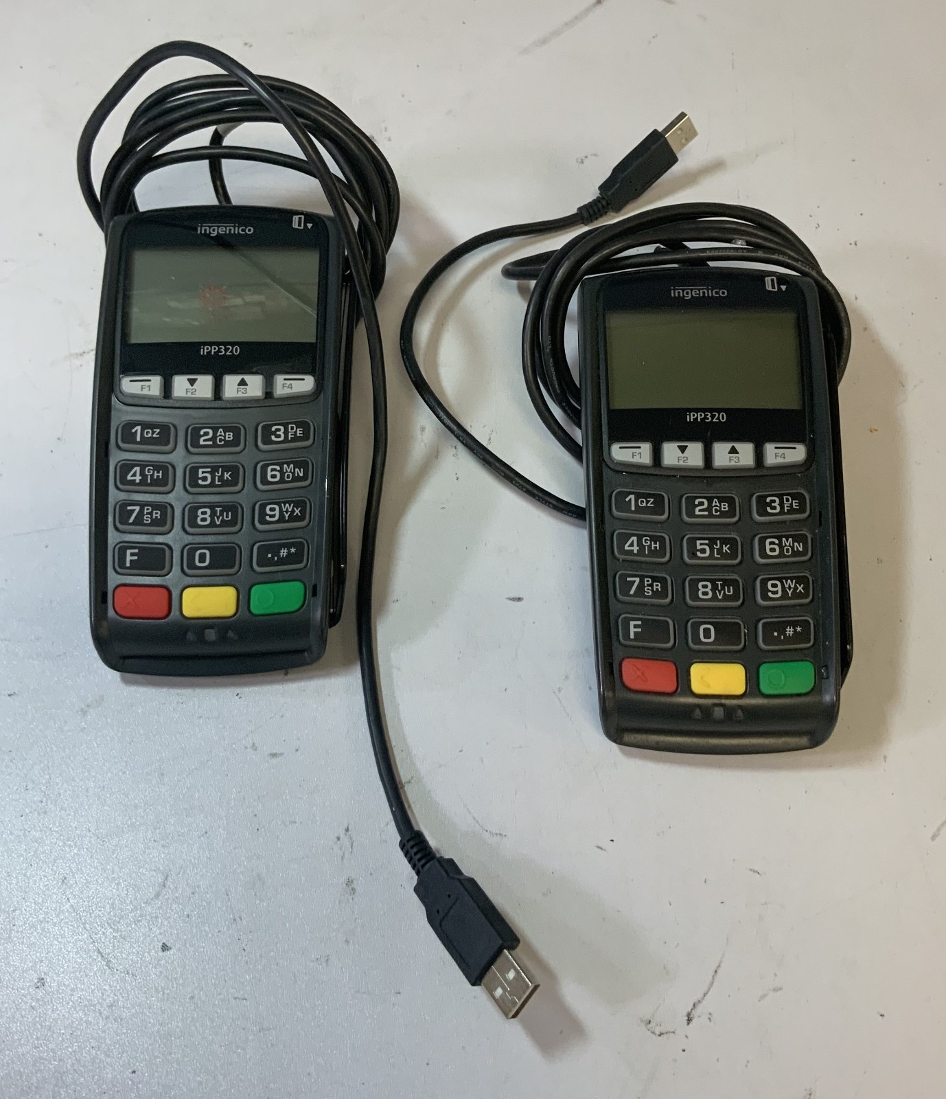 (Lot of 2) Ingenico IPP320-01T1358A Wired Credit/Debit Card Reader Terminal”H2D”