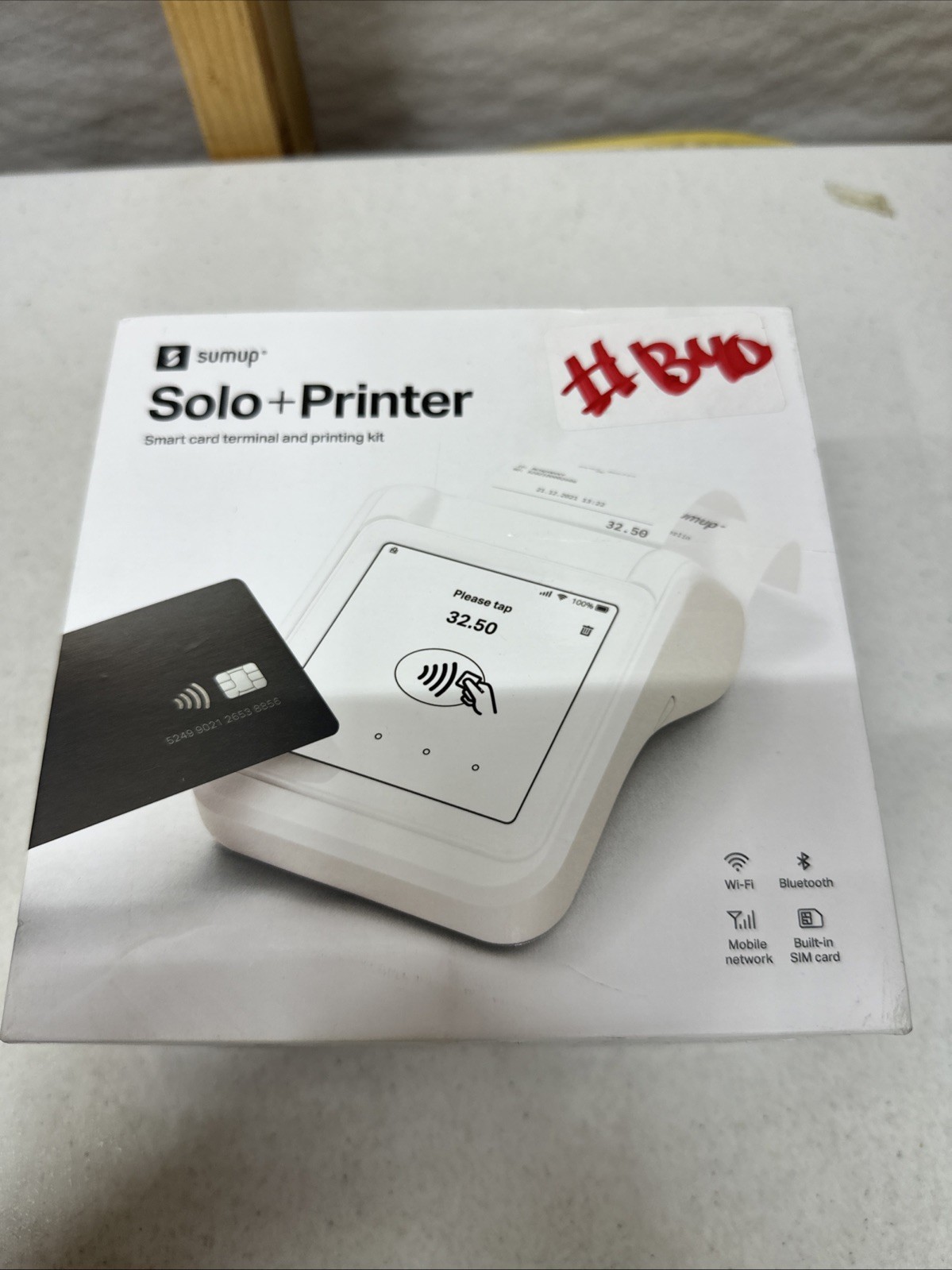 SumUp Solo + Printer Smart Credit Car Reader and Printing Kit Open Box