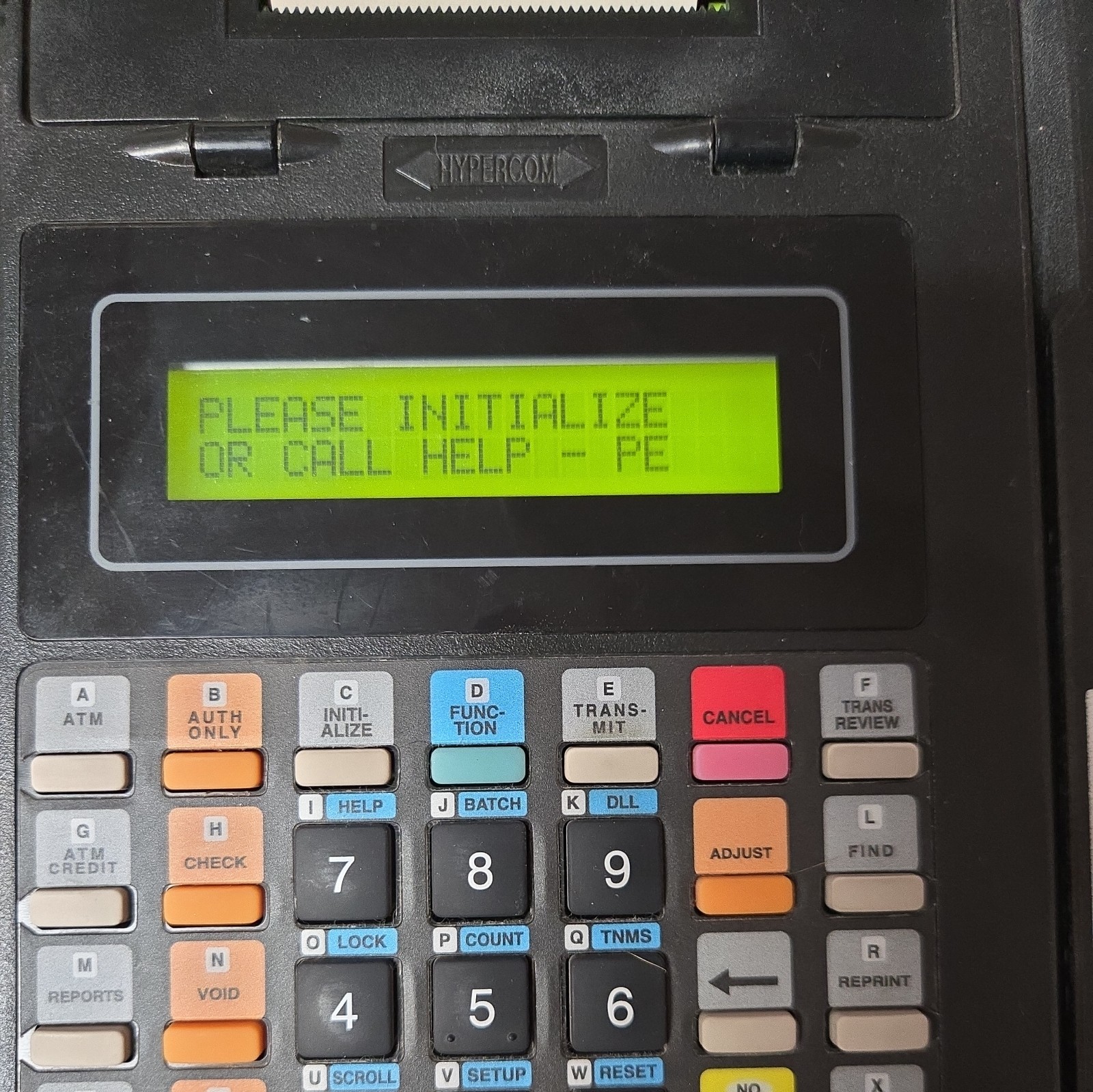 HYPERCOM T7 P-T Credit Card Terminal Reader Machine with Power Supply