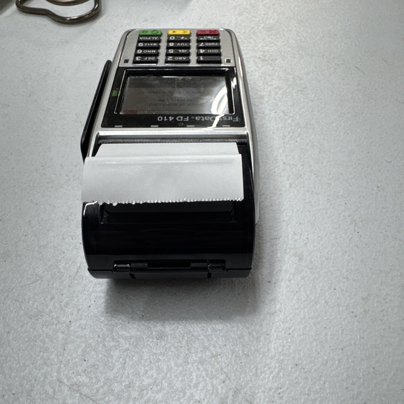 First Data FD410 Credit Card Terminal unit 2 batteries & 1 Charger