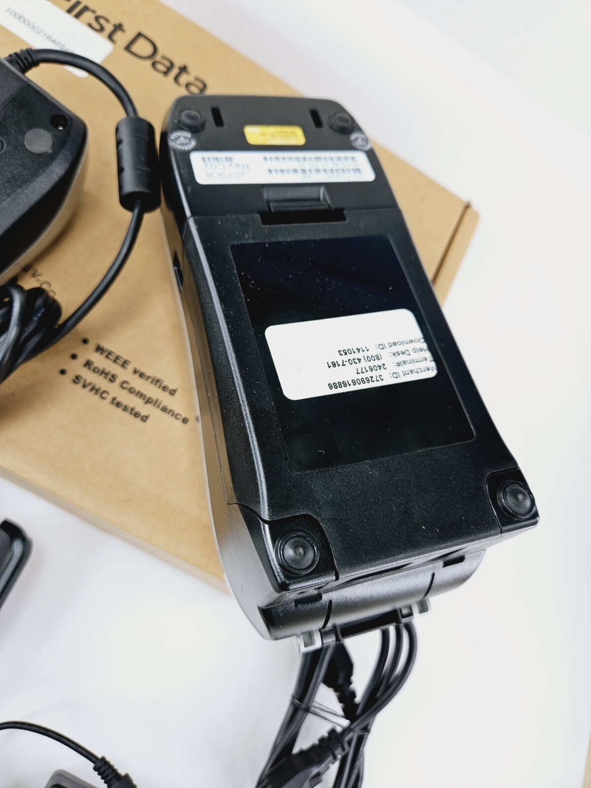 First Data FD130 DUO Credit Card Machine With FD35 EMV NFC PINpad EUC Tested