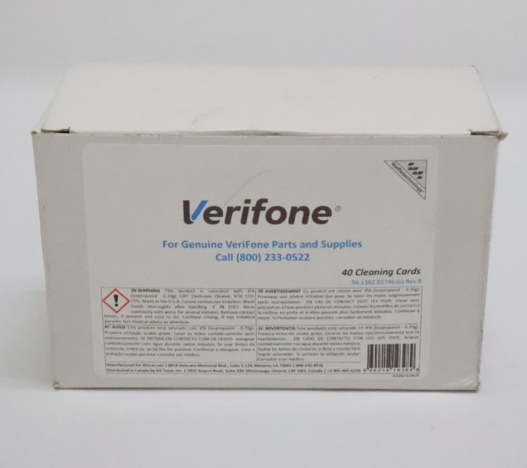 Waffletechnology Kicteam KWV-HSCB40 White Verifone Cleaning Card – (Pack of 32)