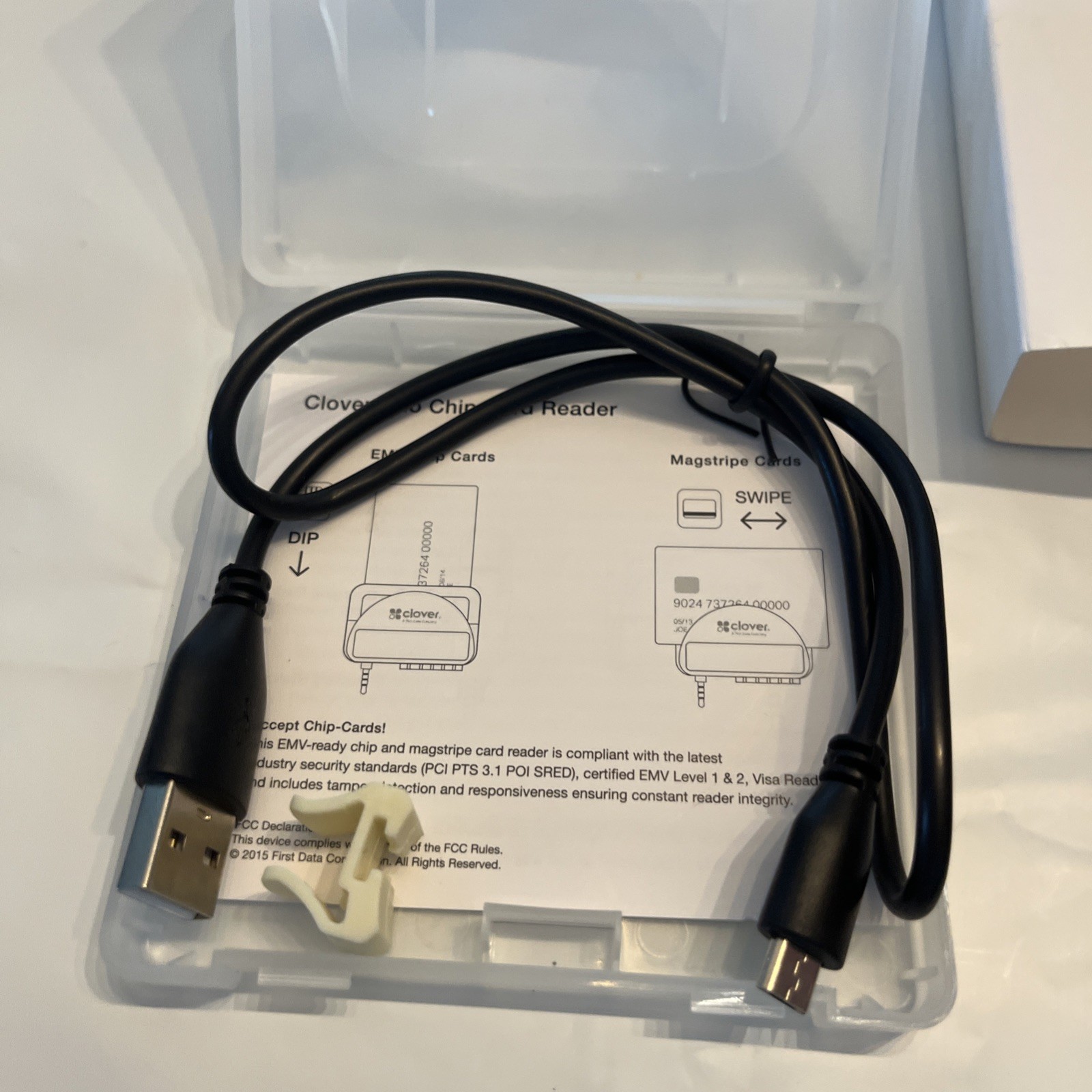 Clover Go RP350X Mobile Chip & Swipe Card Reader Bluetooth EMV Android/iOS