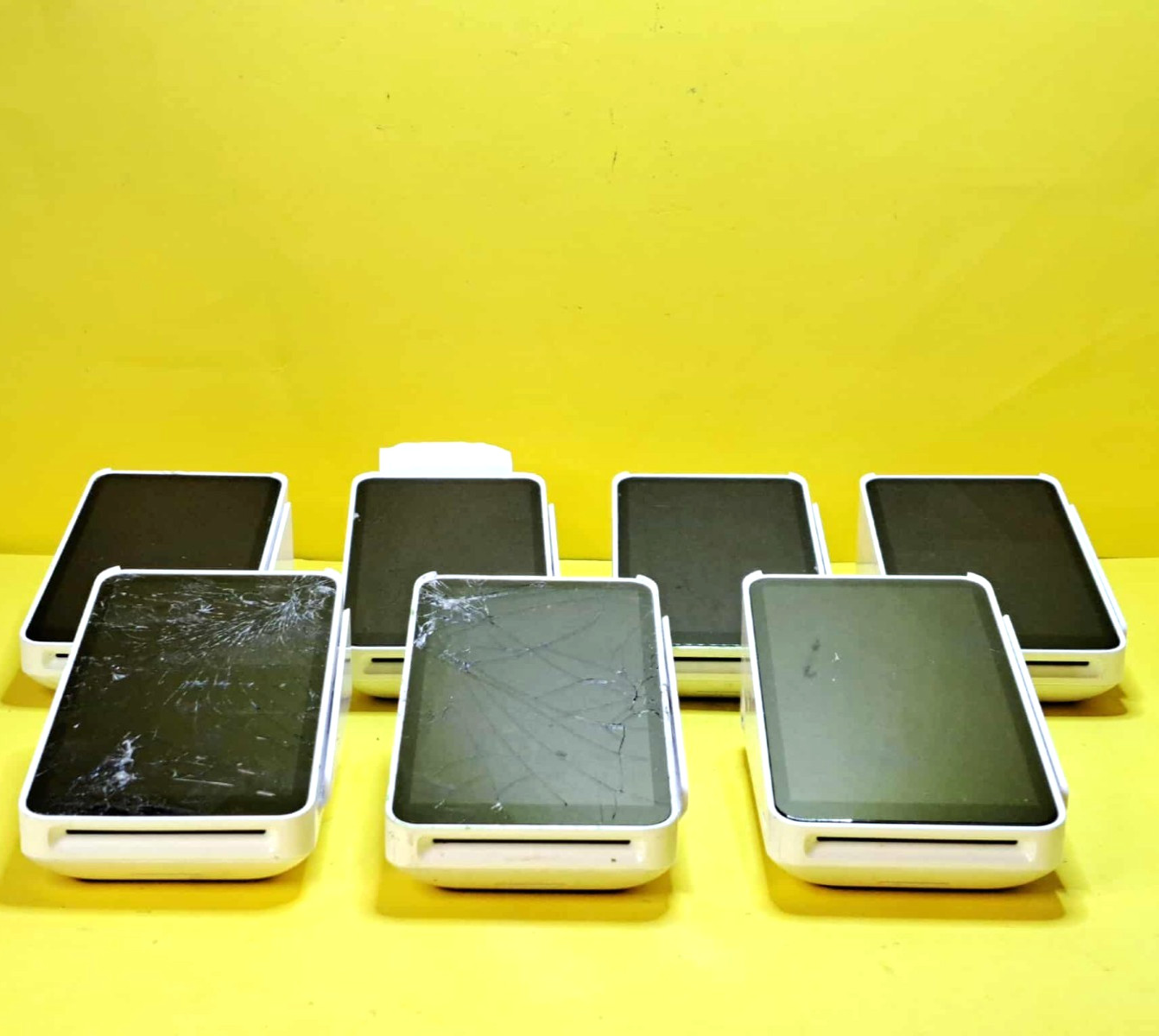 ⚡LOT OF 7x CRACKED SCREENS⚡SQUARE TERMINAL SPD2-01-A POS CARD READER ALL-IN-ONE⚡