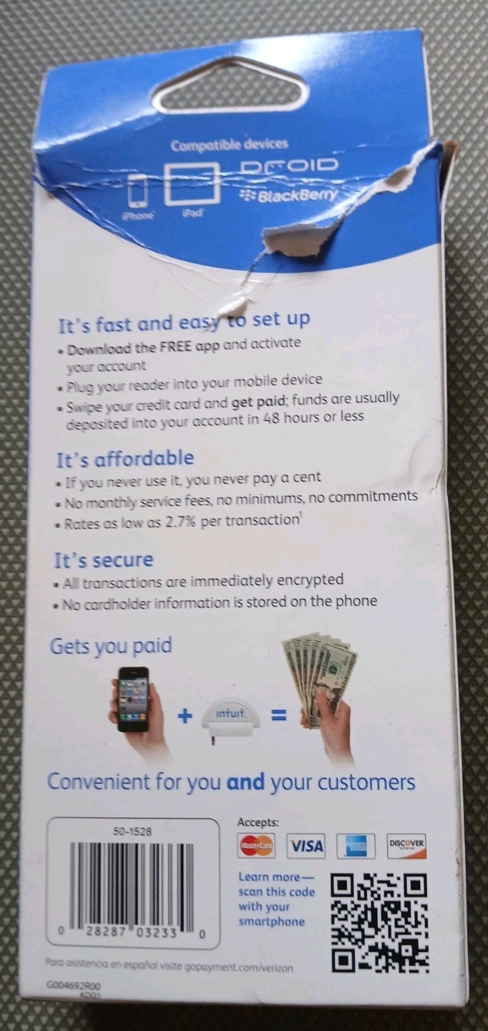 Mobile Credit Card Reader, Intuit GoPayment