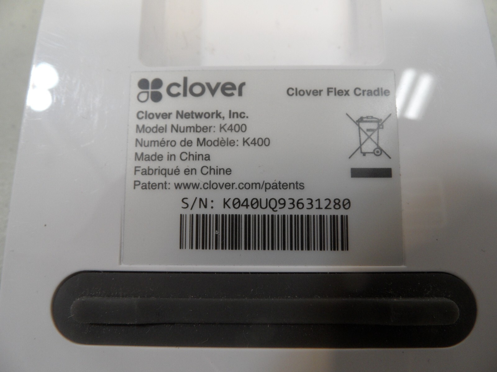 Qty 3 CLOVER FLEX C401U CREDIT CARD W/ K400 Cradles No PS