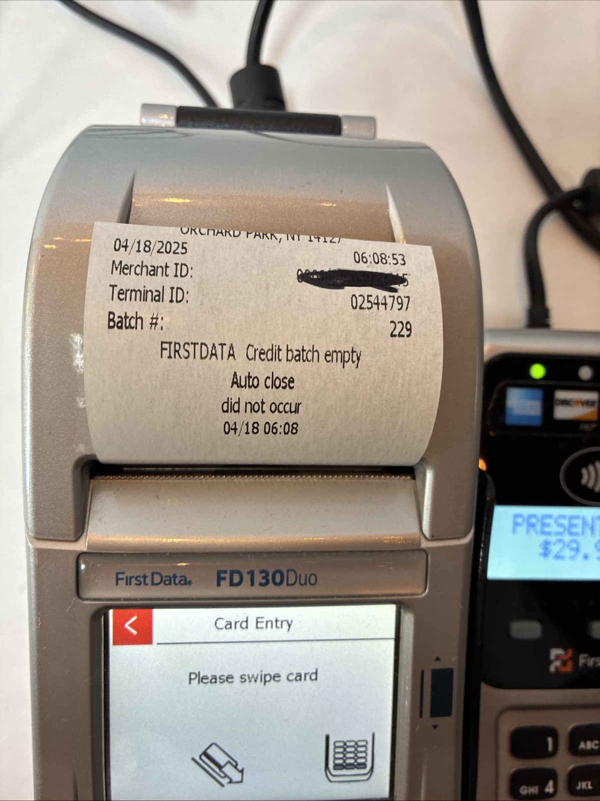 First Data FD130 Duo and FD-35 PIN Pad Credit Debit Card POS Terminal FD130Duo