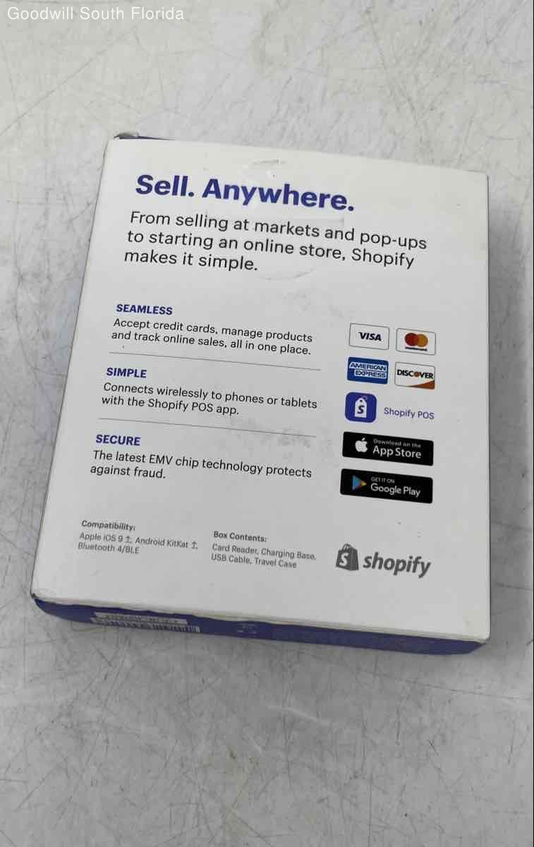 Model S1701 White Shopify Chip & Swipe Credit Card Reader & Writer Not Tested