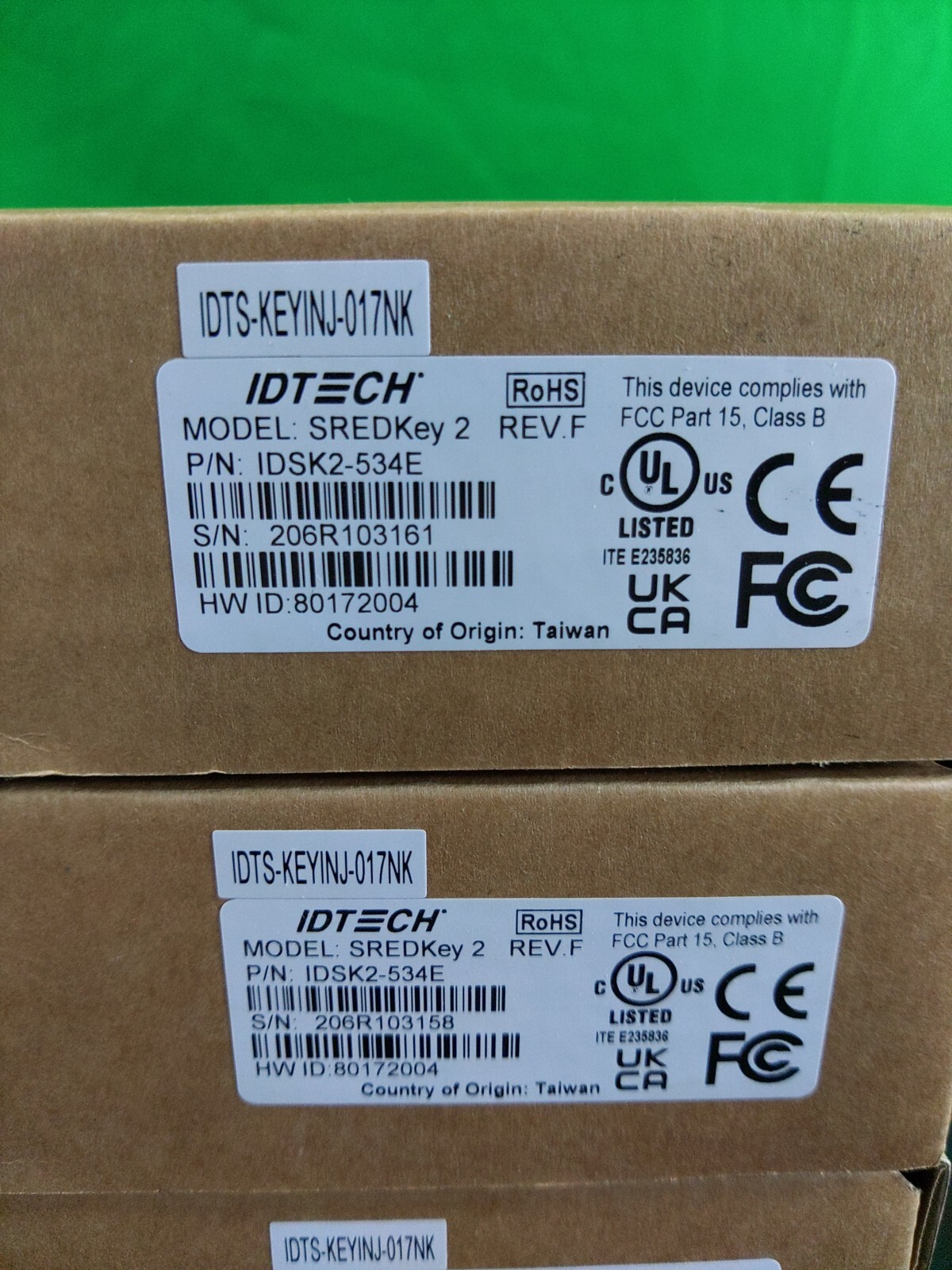 Lot of 16: ID Tech SREDKey 2 IDSK2-534E USB 10-Key MagStripe Reader