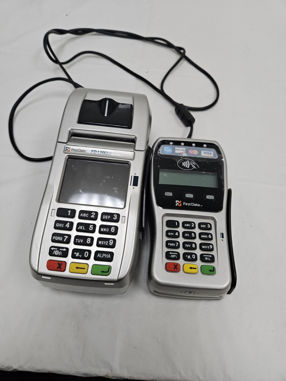 First Data FD130 DUO Credit Card Machine with FD35 EMV NFC PIN pad