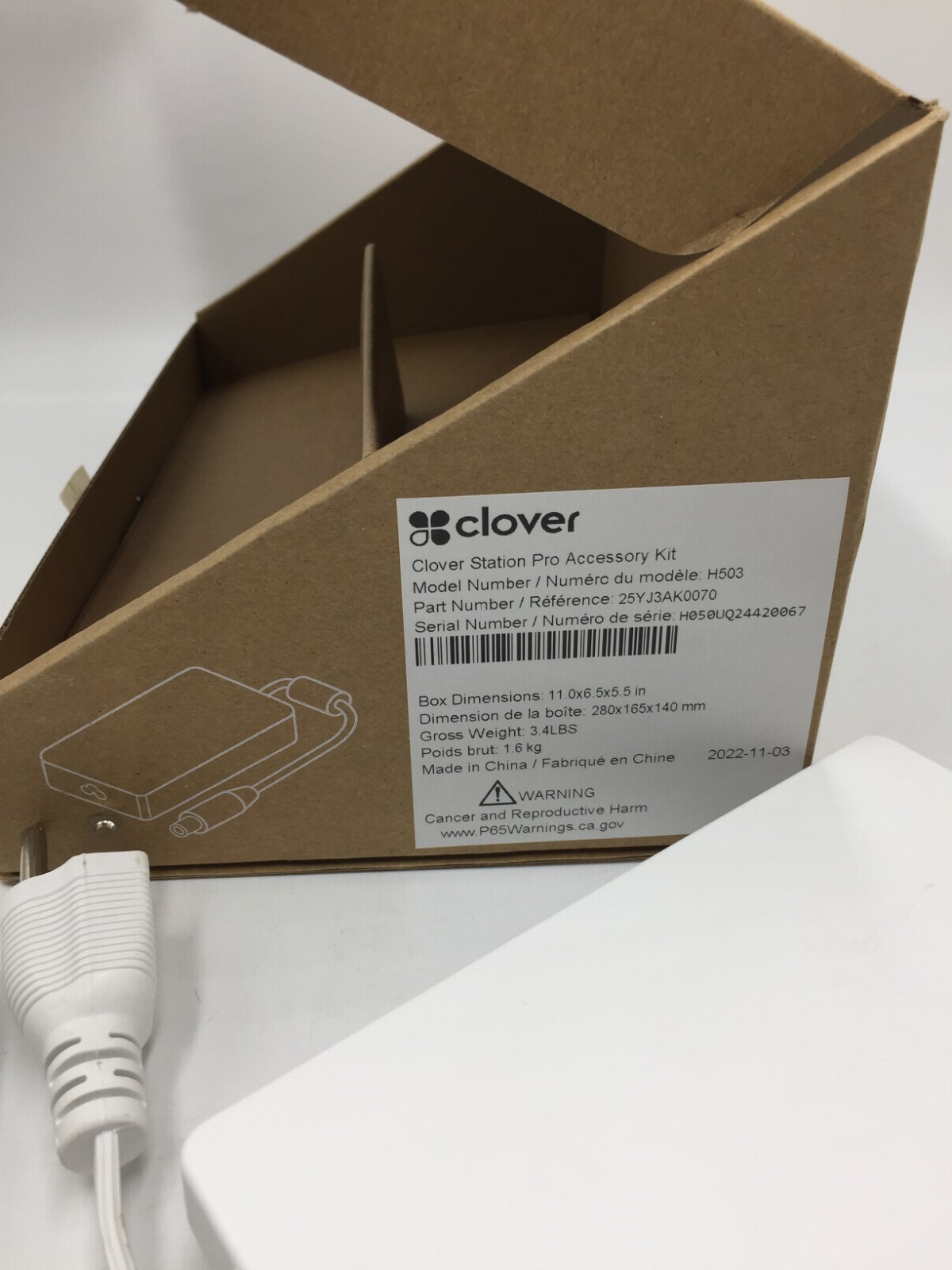 Clover Station Pro Accessory Power Supply Plug Only H503,Works Great