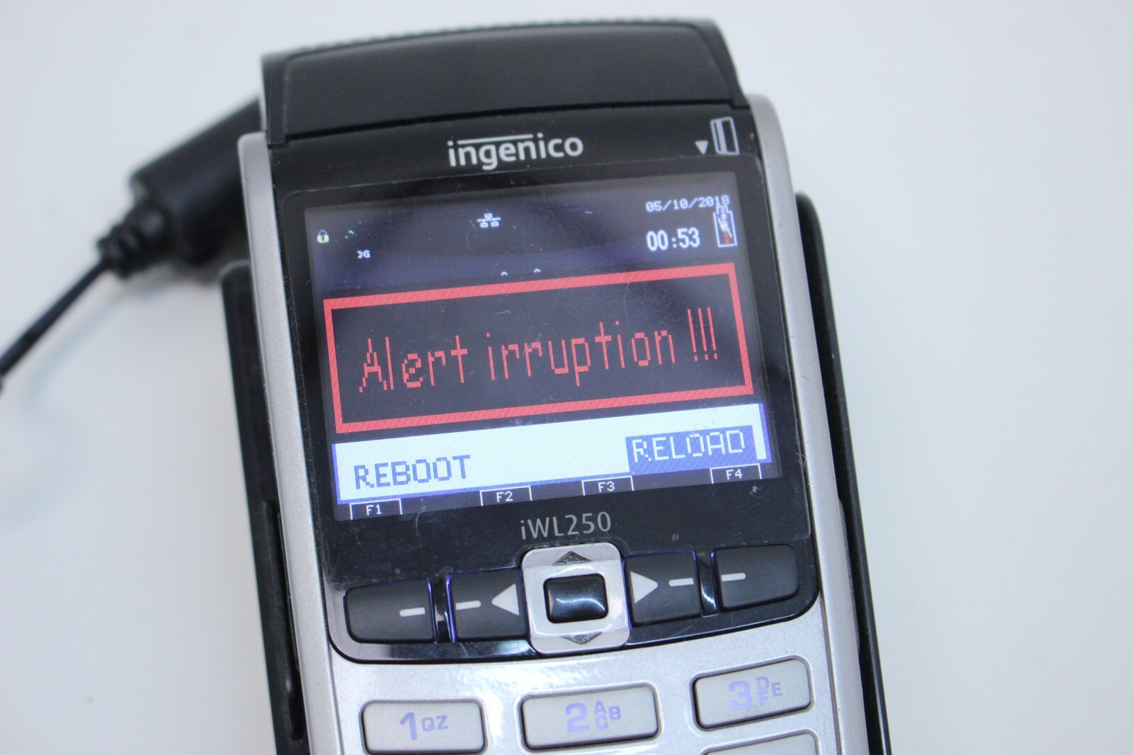 Ingenico iWL255 IWL255-01P2070B GPRS With Base/Docking Station iWL200 & Power