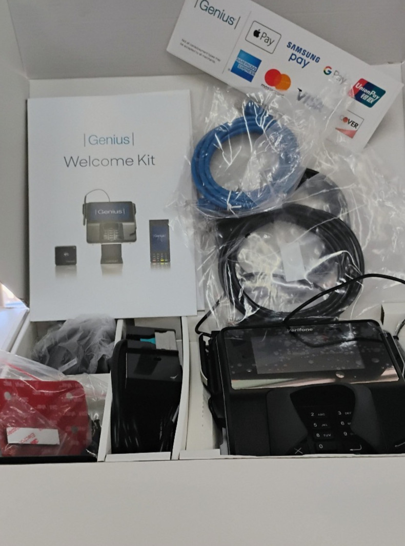 Verifone MX 915 Pin Pad Payment Terminal Cayan Genius 2.0 Complete Welcome Kit