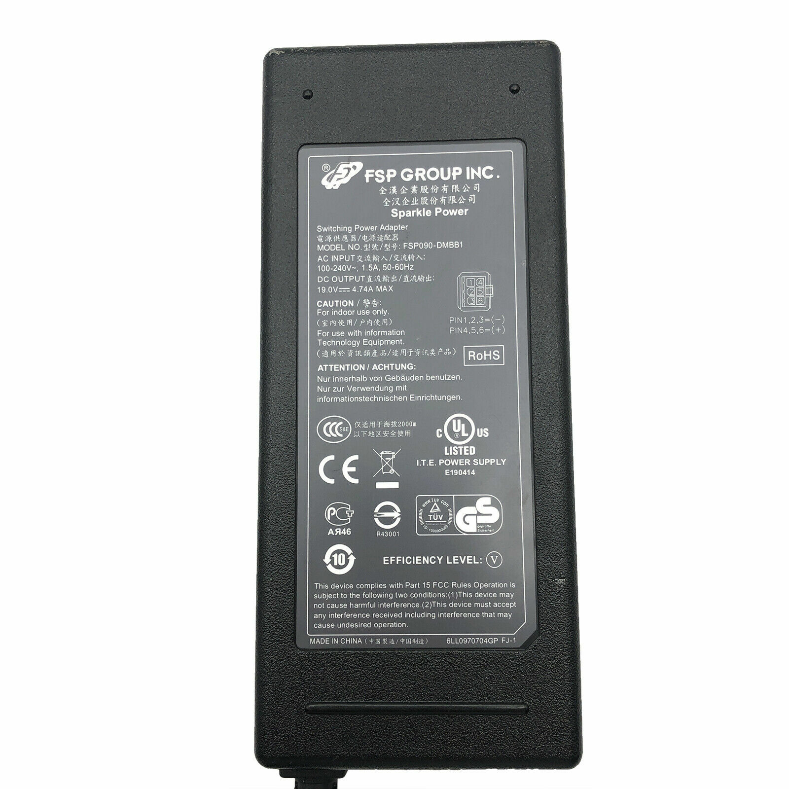 Lot of 25 Genuine 90W FSP 6-Pin AC Adapter NCR Power Supply 19V 4.74A w/P.Cord