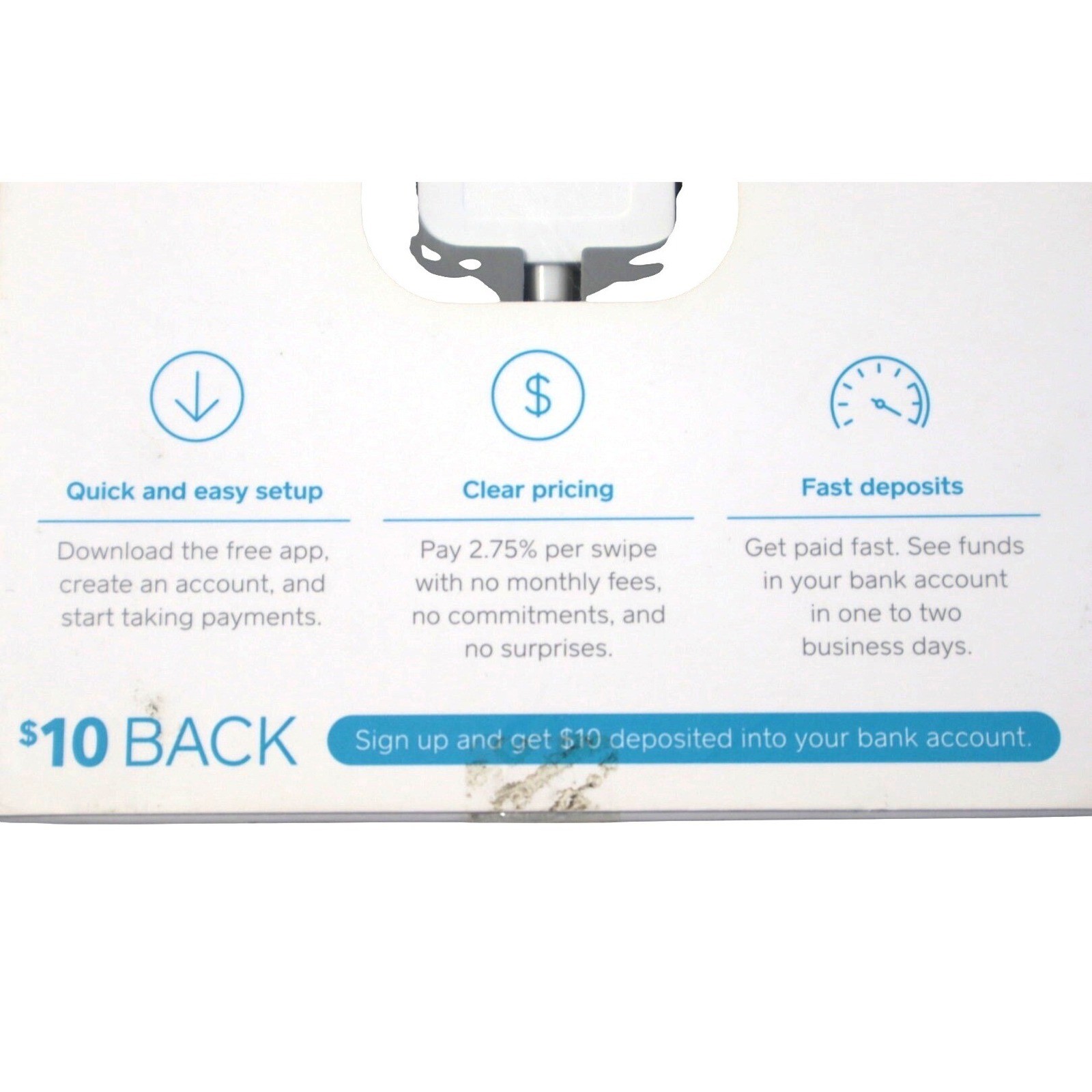 Square Reader for Magstripe Credit Card Payments White 3.5mm Jack New Box Wear