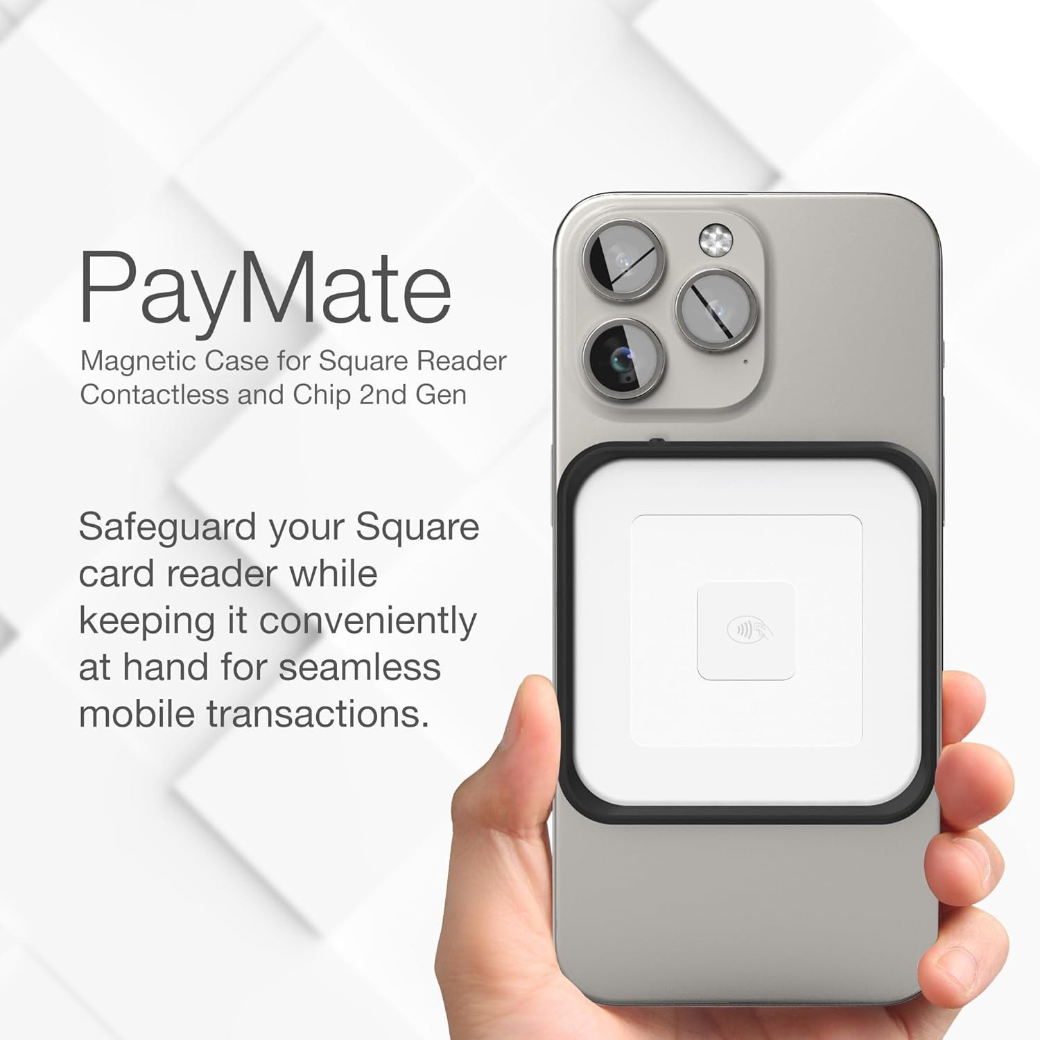 Magnetic Case Designed for Square Reader Contactless and Chip 2Nd Gen (Compatibl