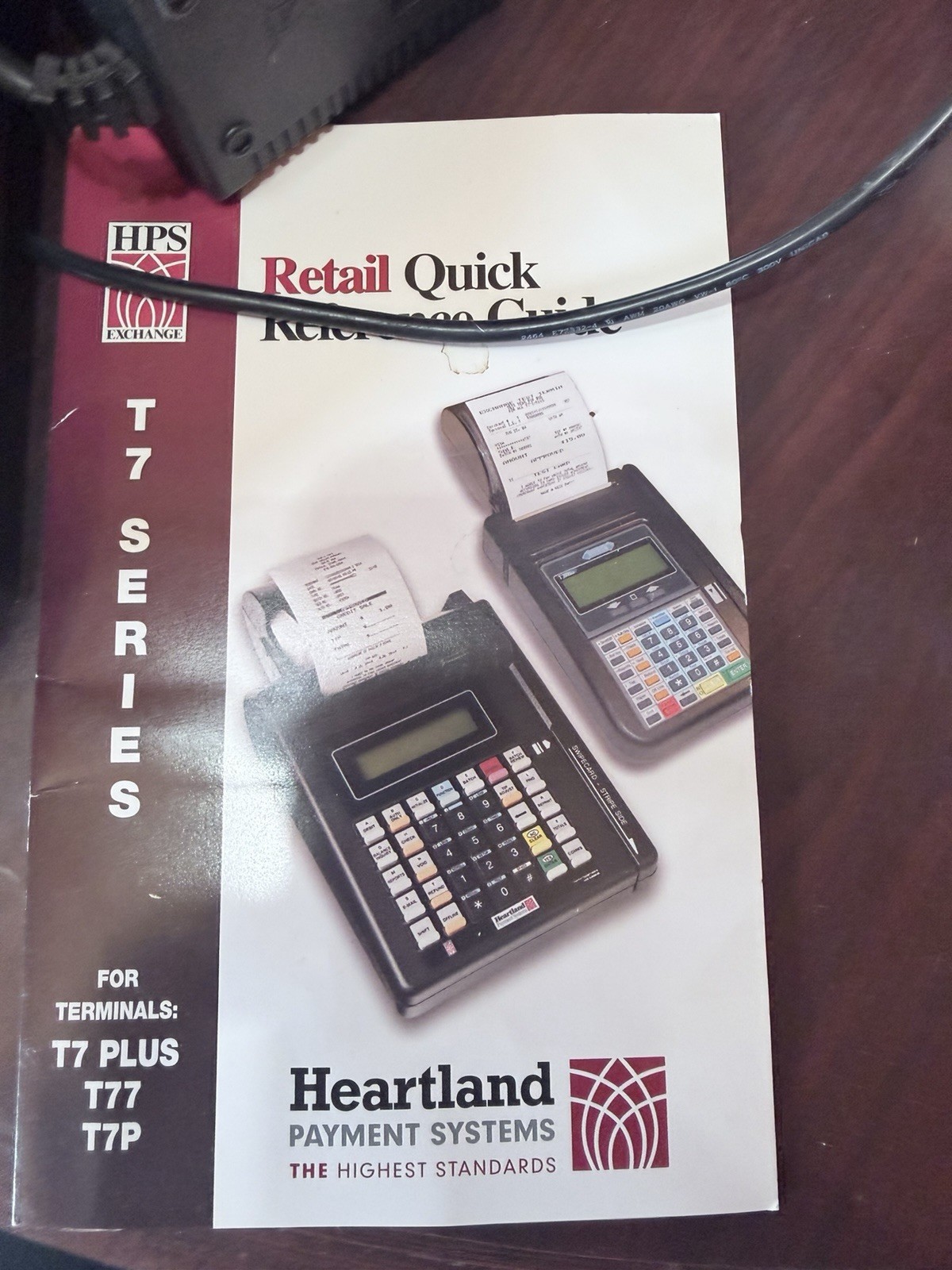 Hypercom T7 Plus Credit Card Terminal POS Receipt Printer w Manuals 6 Roll Paper