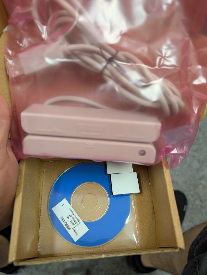 USB Credit Card Reader w/ disc UIC MSR213U-12AUBNR Trip Track Buzzer POS NIB 🍉