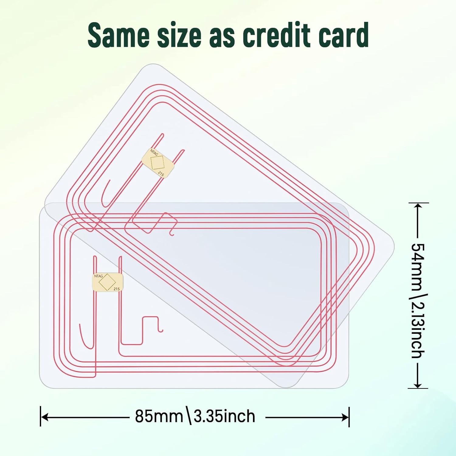 Rewritable Ntag 215 NFC Tags 10pcs Clear NFC Cards Transponder Rewritable NFC