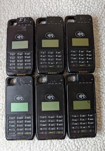 LOT OF 6 Verifone e315M, iPhone Credit Card CC Terminal (M087-313-10-WWA) (g6)