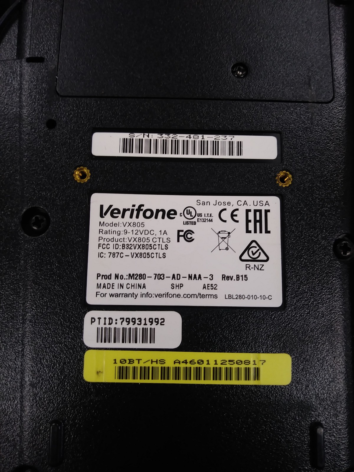 VeriFone VX 805 Pin Pad USB Card Chip Reader Keypad LOT OF 4 – NO POWER SUPPLIES