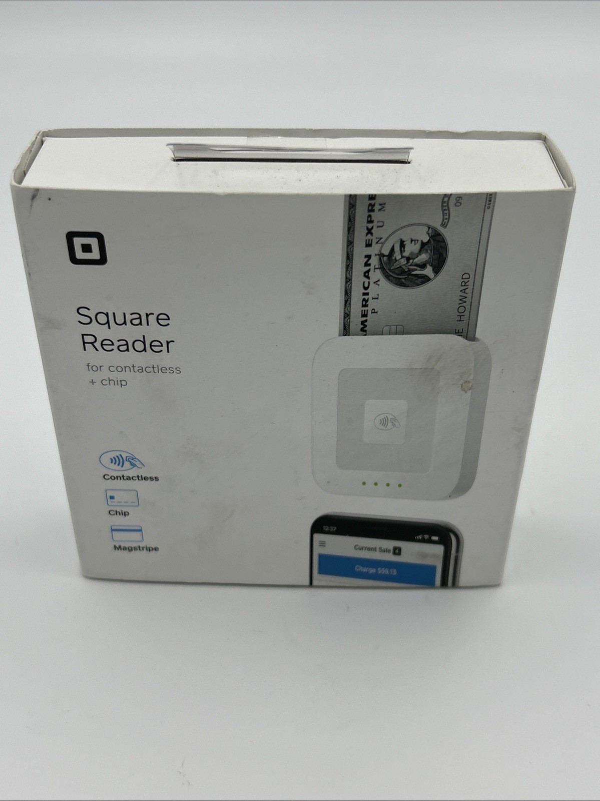 Square Contactless & Chip Credit Card Reader iOS Android A-SKU-0485 Tap Swipe