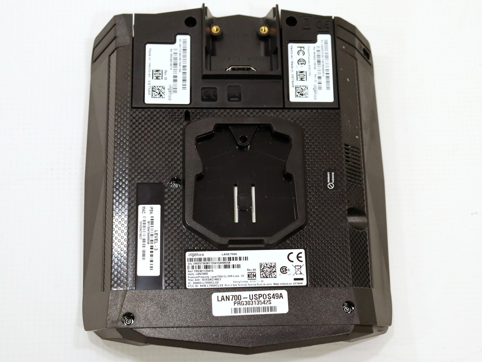 Ingenico Lane 7000 LAN70BX Card Reader Payment Terminal PRG30313542S – As Is