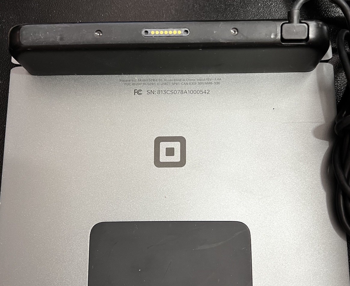 Square Register POS System – Black Rear Facing Customer Screen / Card Swipe