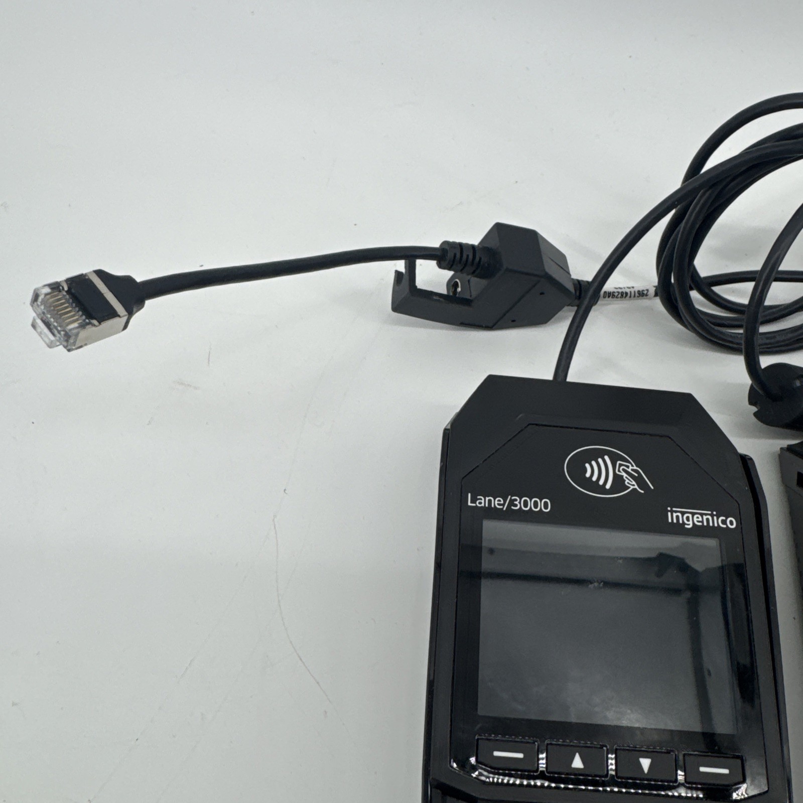 Ingenico Lane/3000 Two (2) Credit Card Reader Terminal With 2 LAN & 1 PWR Cable