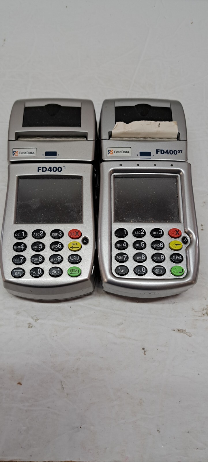 First Data FD400GT Silver & Black Wireless Handheld Terminal Credit Card Reader