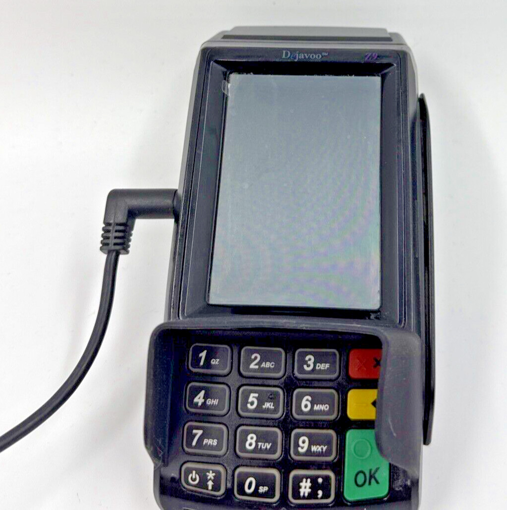 Dejavoo Z9 3.5″ VEGA3000 LCD POS Credit Card Terminal w/ Power Adapter Tested