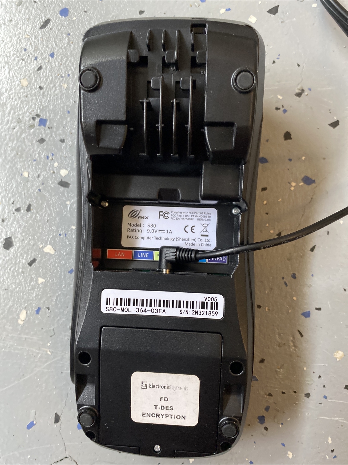 PAX S80 Credit Card Terminal Unit With paper Rolls
