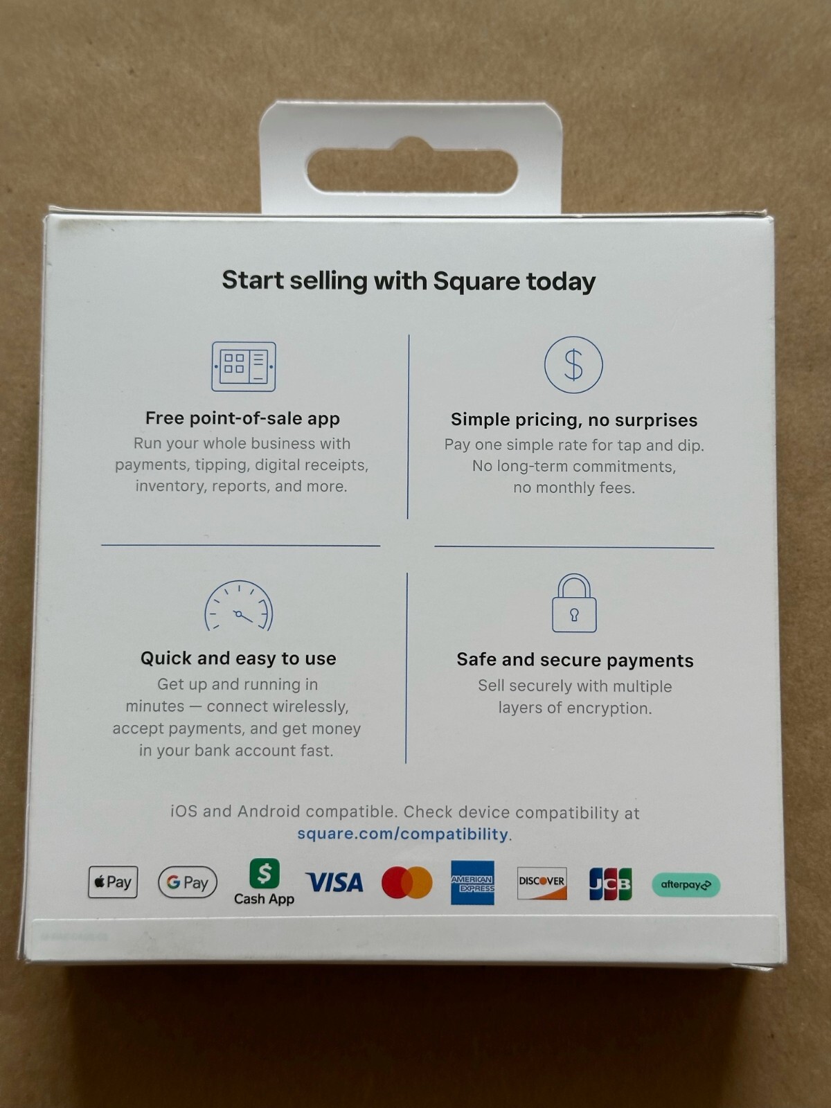 NEW SQUARE READER FOR CONTACTLESS AND CHIP A-SKU-0792 FAST FREE SHIPPING