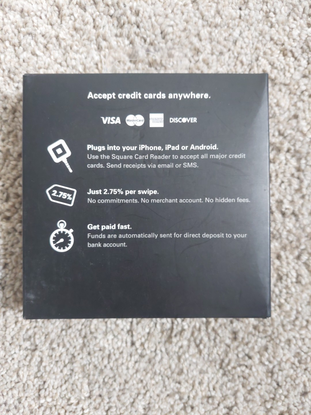 Mobile Debit Credit Jack Card Reader Square Swipe Payment Apple Android