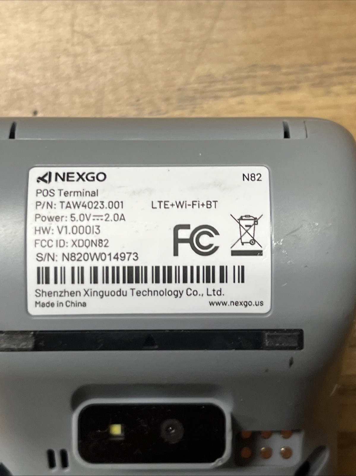 NEXGO TAW4023.001 LTE-WiFi Touchscreen Payment Terminal