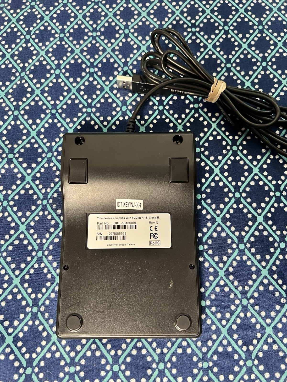 ID Tech IDKE-504800BL Rev N Securekey M100 15-Key Keypad